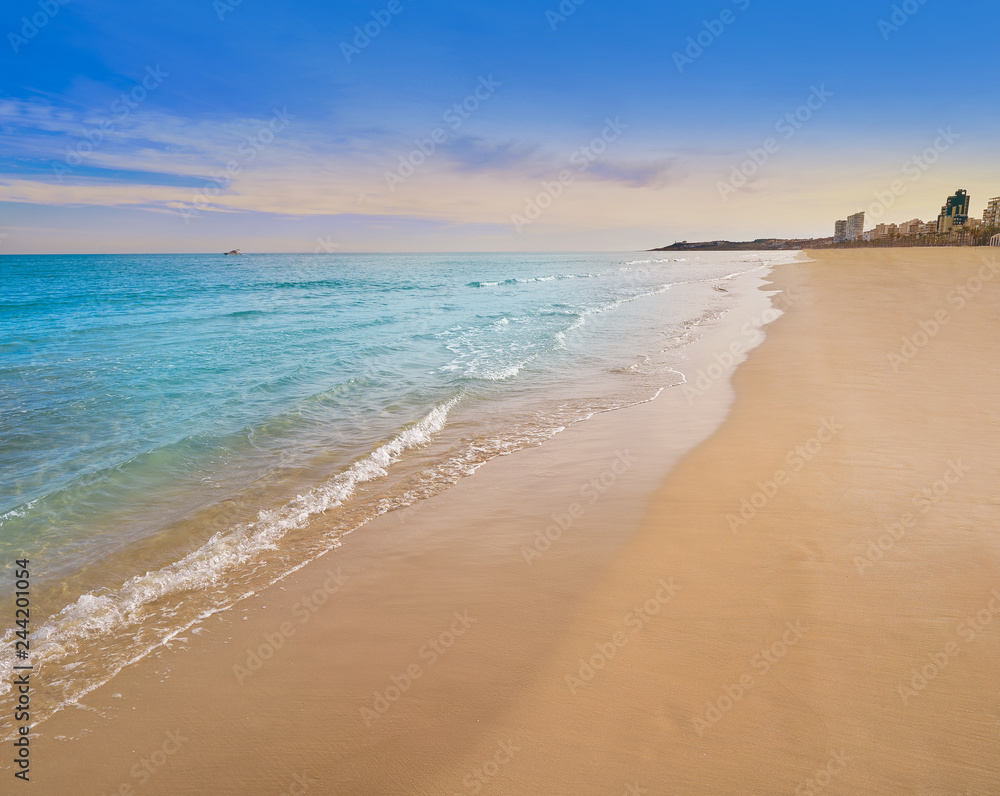 San Juan of Alicante beach playa Spain