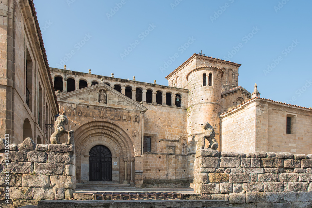The Colegiata, a famous religious building in Santillana del Mar, Cantabria, Spain