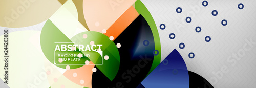 Semi cicrle geometric backgrounds on grey, modern geometric pattern design. Vector business or technology presentation design template, brochure or flyer pattern, or geometric banner