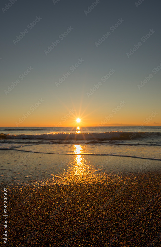Fototapeta premium Sunrise on a beach in Denia, Alicante