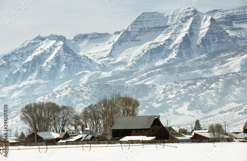 Farm and Mt. Timpanogos - Heber, Utah