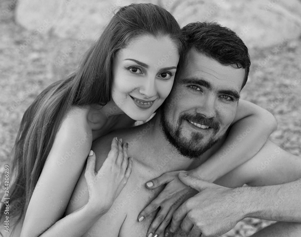 Beach couple nude