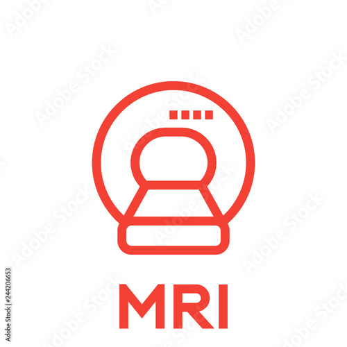 MRI scanner icon isolated on white