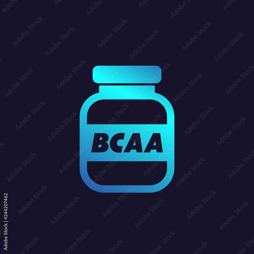 bcaa, sport nutrition vector icon bcaa, sport nutrition vector icon