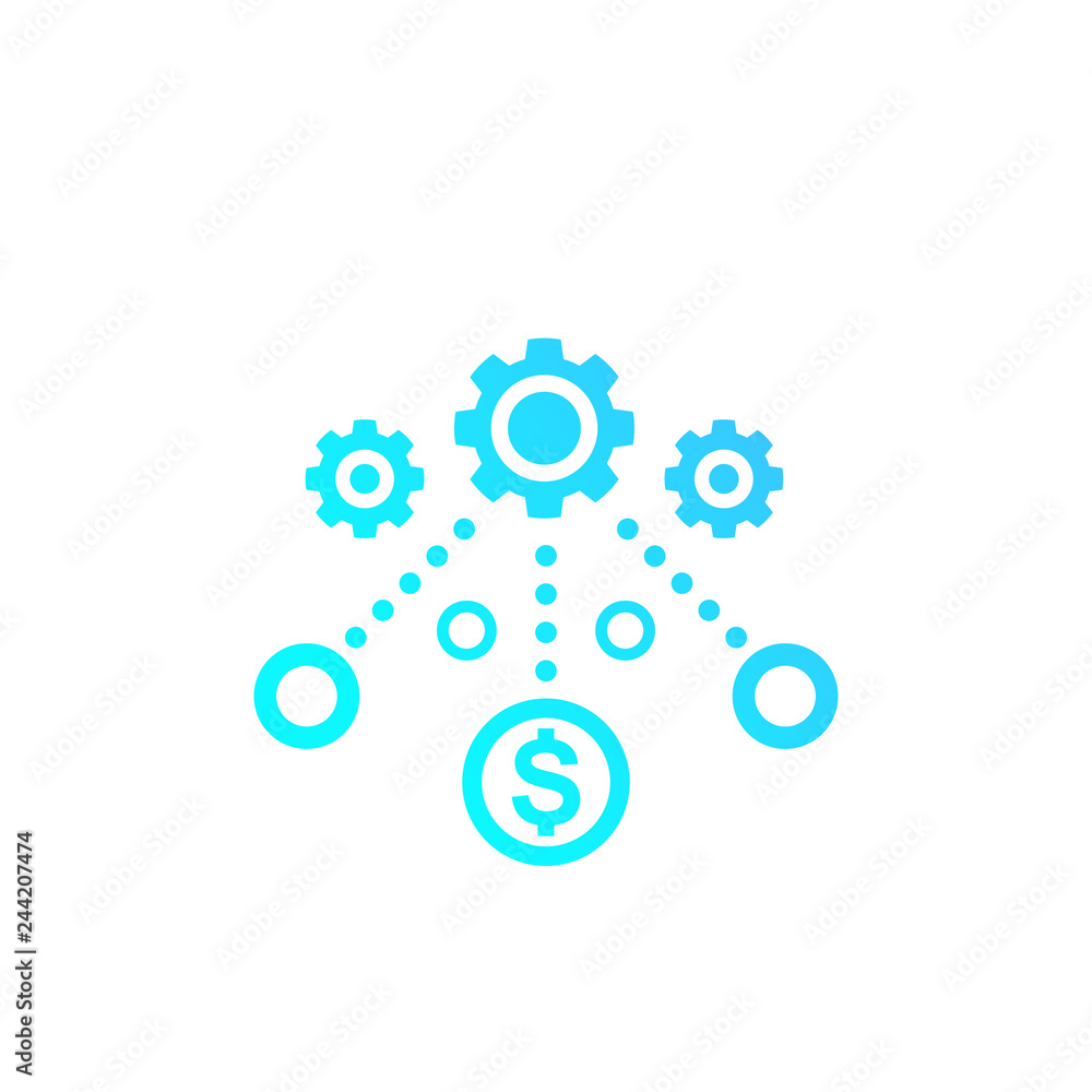 financial operations, financing vector icon with gradient on white financial operations, financing vector icon with gradient on white