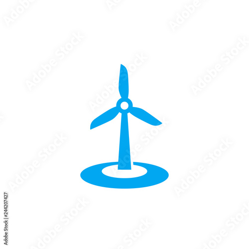 wind turbine icon on white