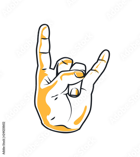popular Rock and Metal Devil Horns Gesture Poster
