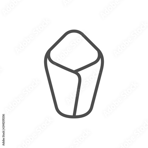 Newborn sleeping bag line icon