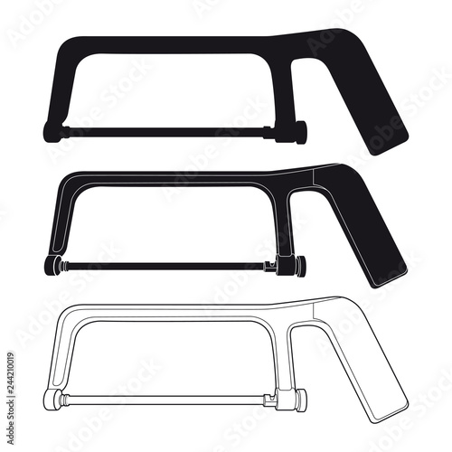 Black and white Junior hacksaw with plastic handle