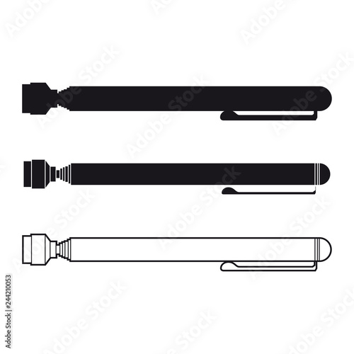 Telescopic Magnetic Pick-Up Tool on White Background