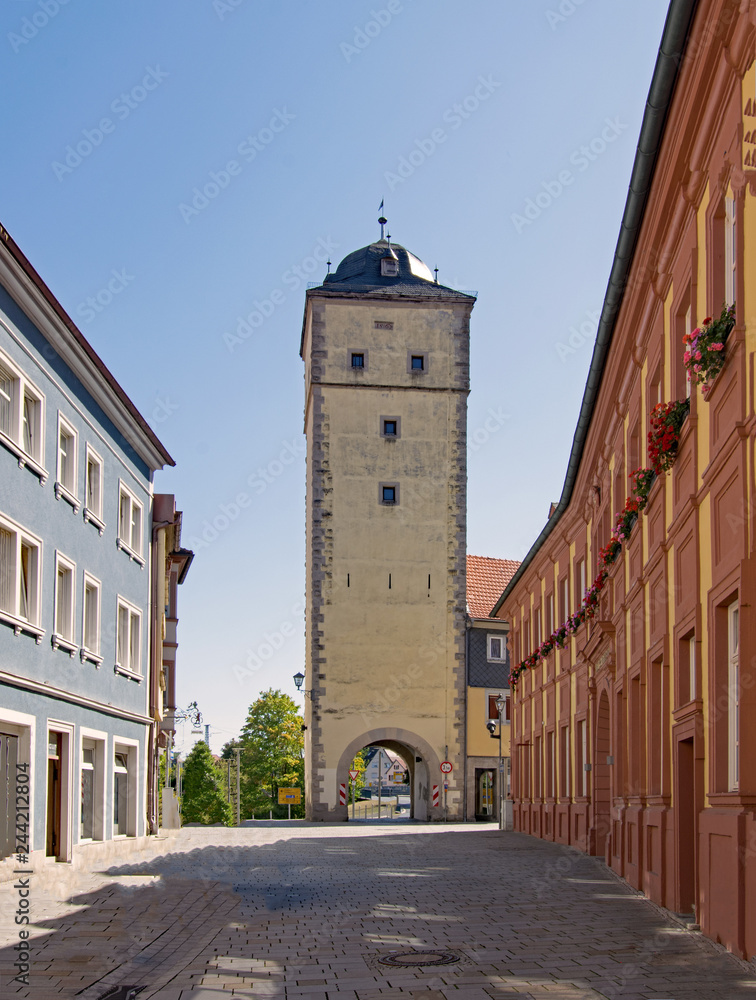 Stadttor der Altstadt von Ochsenfurt, Unterfranken, Bayern, Deutschland 