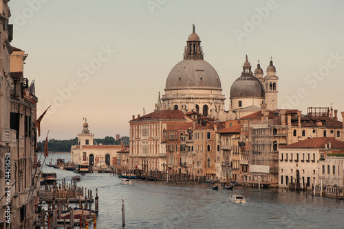 View of Venice. Grand Canale. Basilica of Santa Maria della Salute 