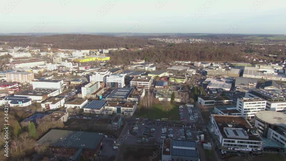 Panorama pan to the right across Wilferdinger höhe, Pforzheim aerial Panorama pan to the right across Wilferdinger höhe, Pforzheim aerial