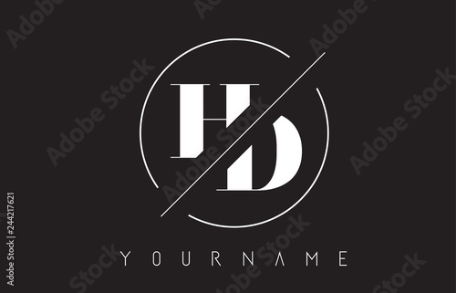 HD Letter Logo with Cutted and Intersected Design