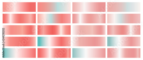 Coral color gradient on white background