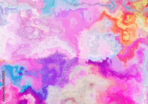 Liquid Pouring Colors. Abstract Artistic Background. Ethereal Ink Pattern. Colorful Texture. Vector Illustration.