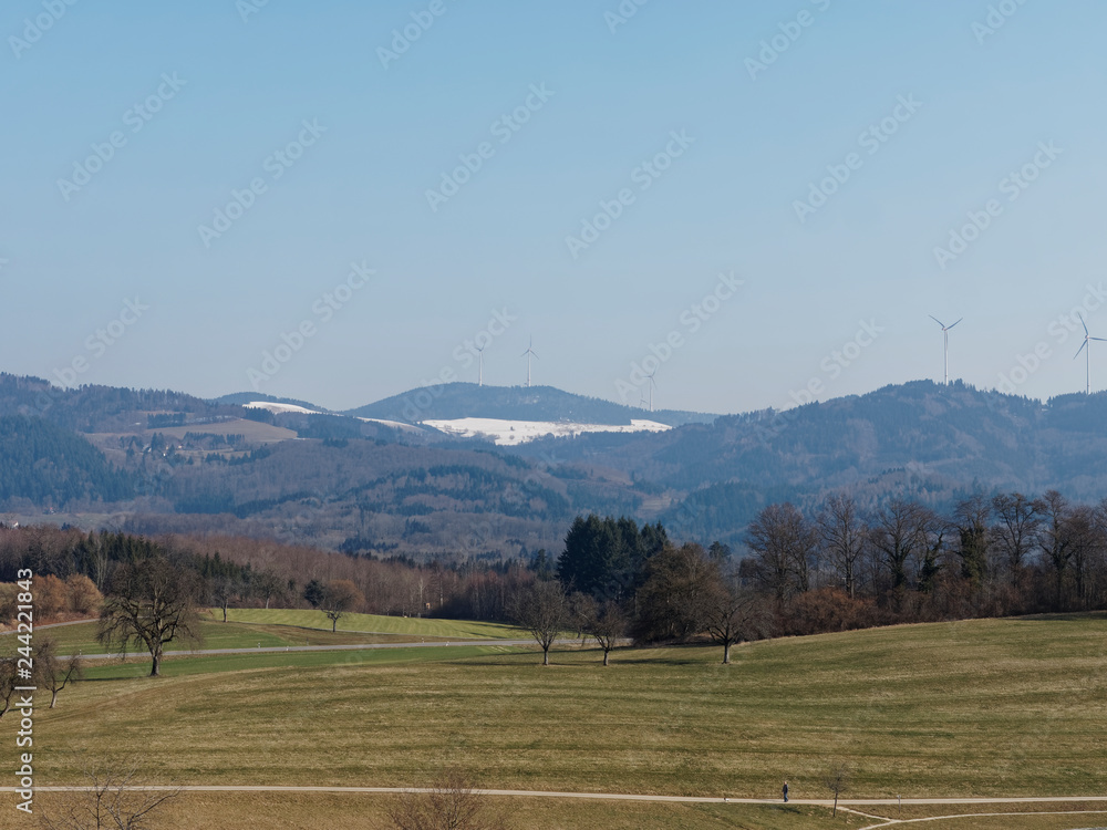 Fototapeta premium Blick auf den Schwarzwald vom Eichener See und Gersbach