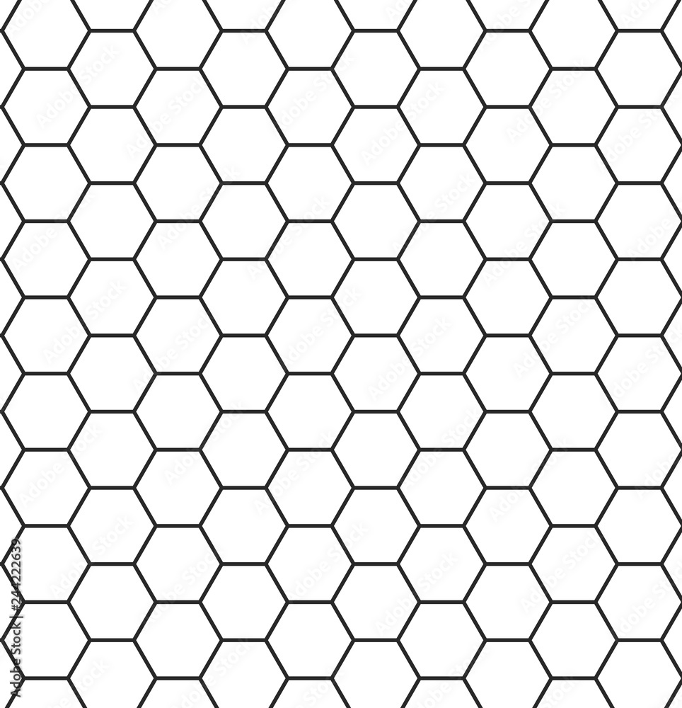Abstract seamless hexagon pattern. Vector illustration