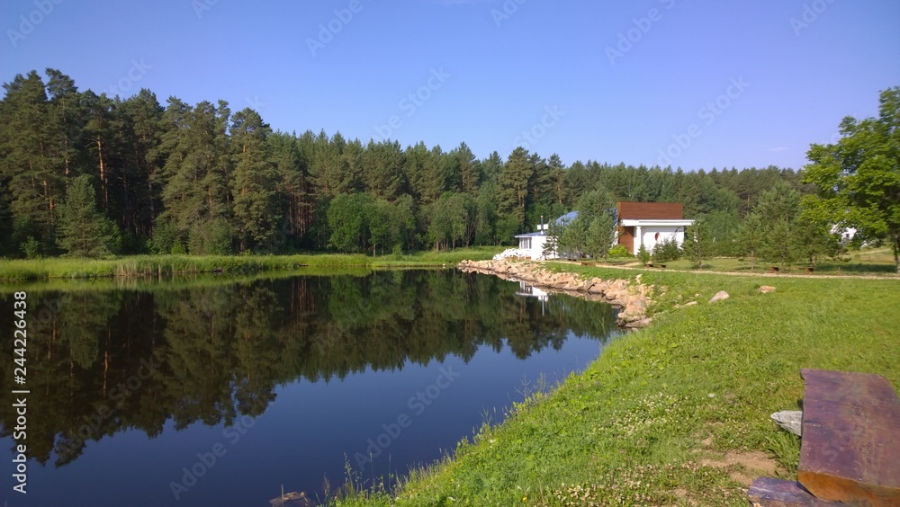 Obraz premium house on the pond