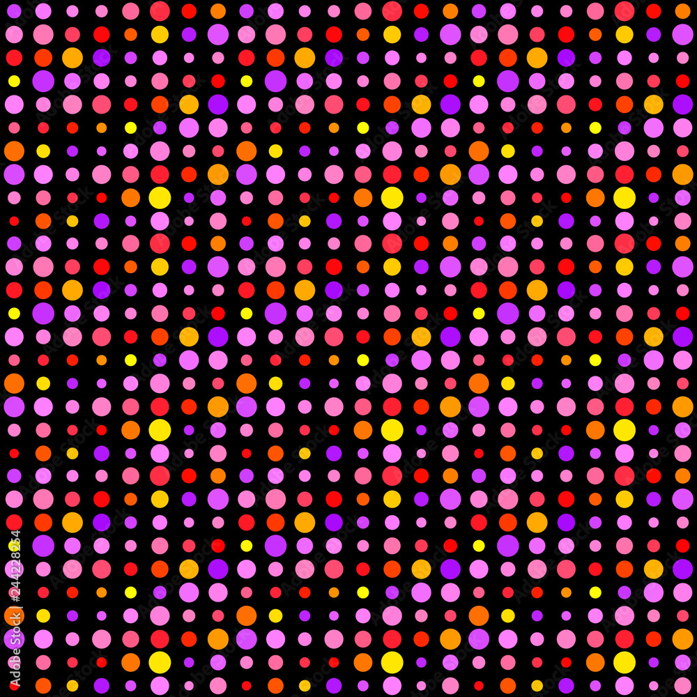 Seamless abstract pattern background with a variety of colored circles.