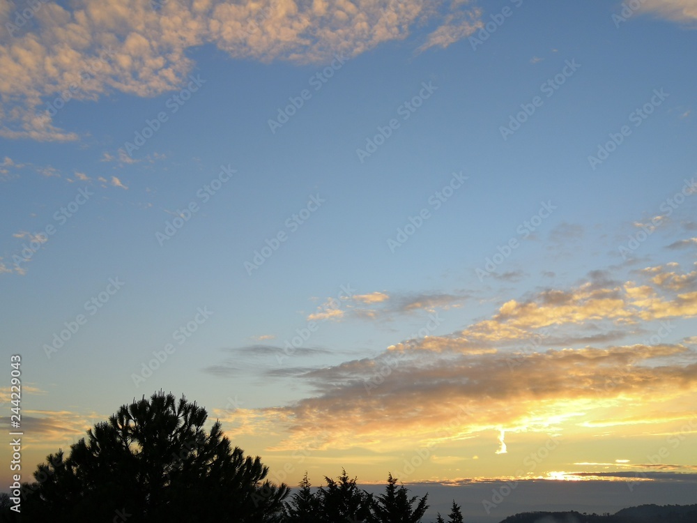Fototapeta premium ciel de coucher de soleil