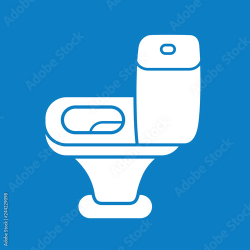 Toilet bowl vector icon