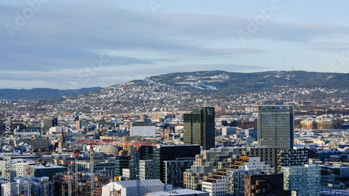 Oslo widok z Ekeberg landscape krajobraz Norwegia Norge Norway  © Dreamnordno