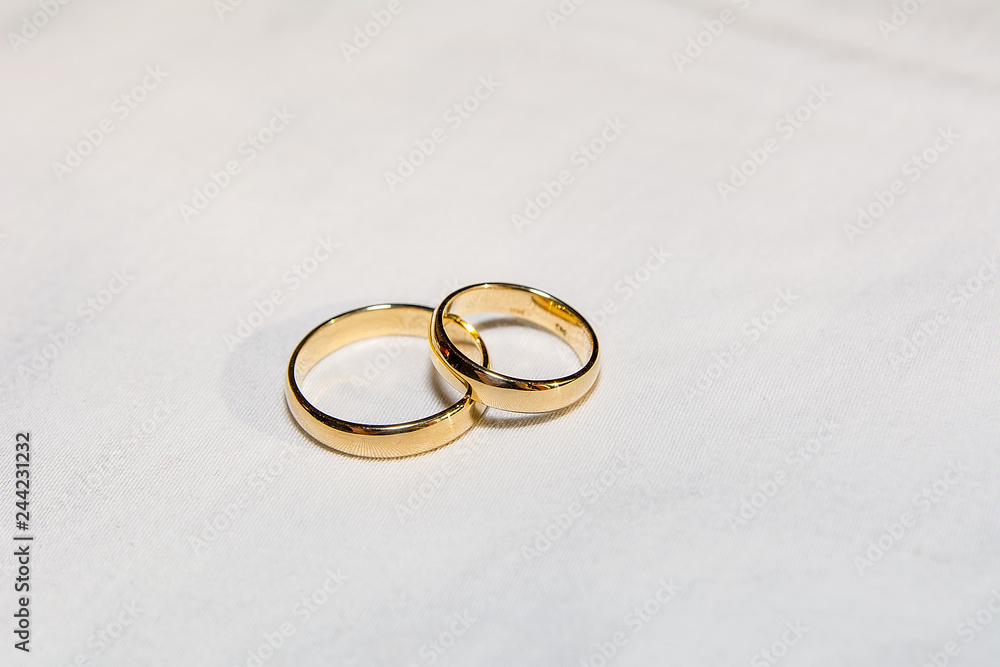 Two golden wedding rings