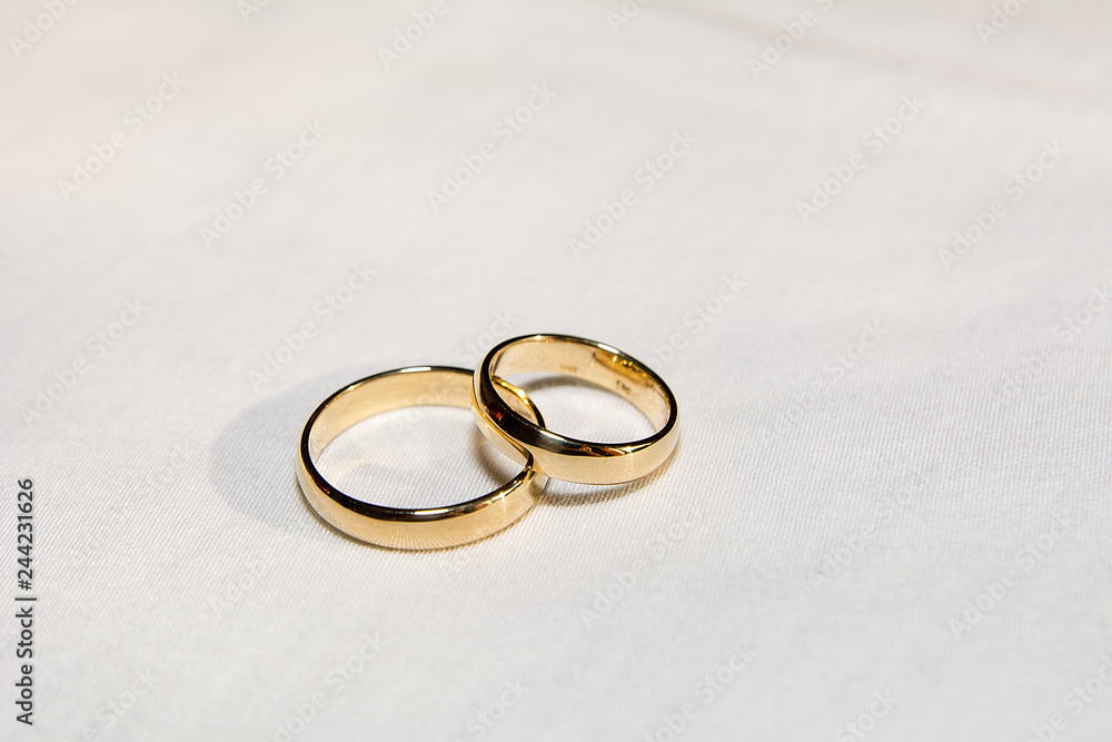 Two golden wedding rings