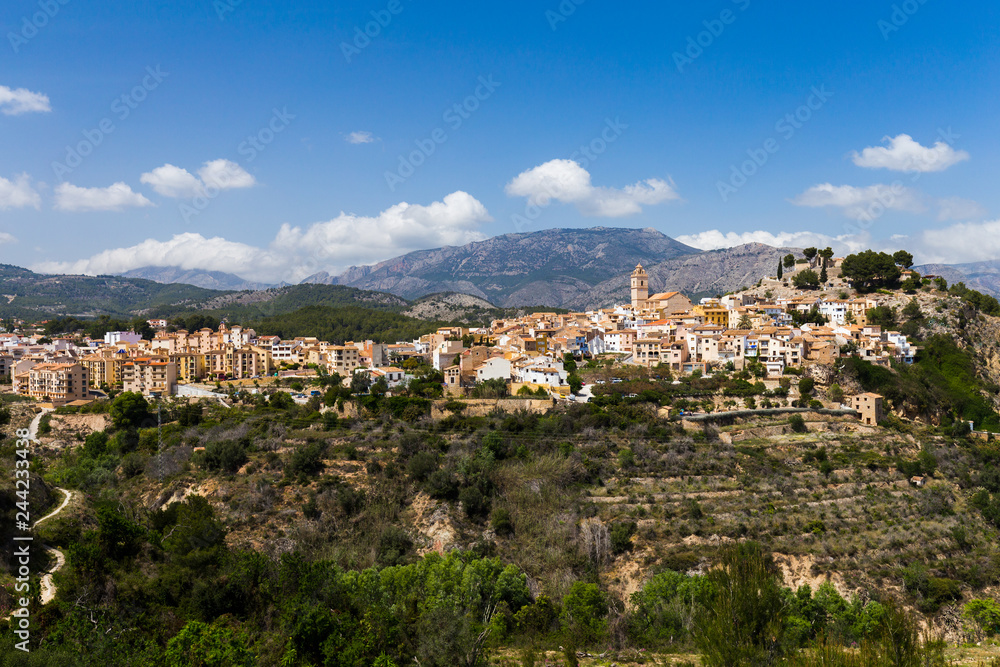 Beautiful mountain village Polop de la Marina, Spain
