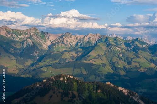 Beautiful landscape in the Alps. Moleson Guyere, canton Fribourg Switzerland. © Buebelina