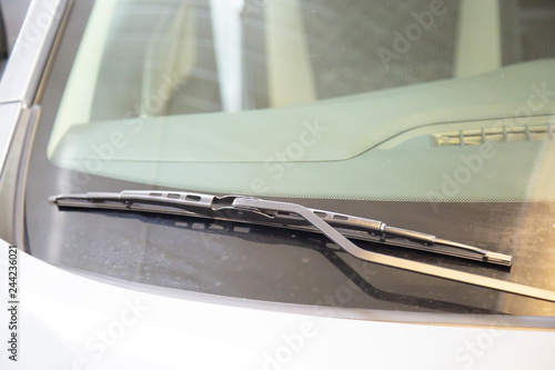 car wipers on glass