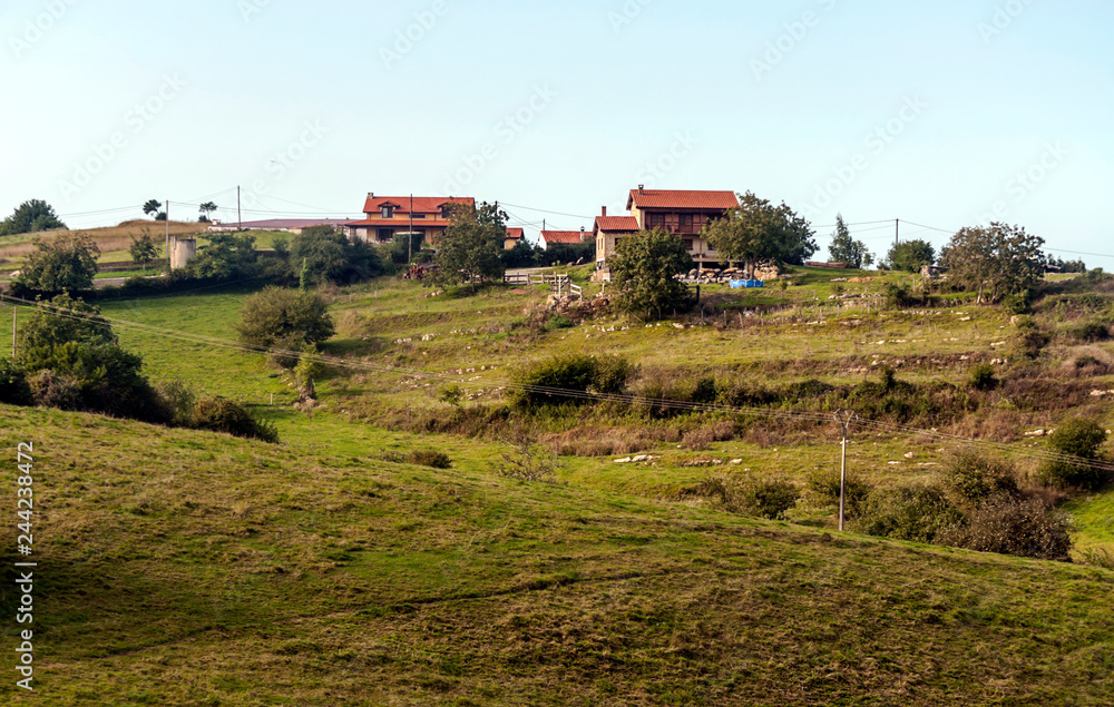 Mountains in the peaks of Europe in the north of Spain in the province of Asturias on a sunny day. Mountains in the peaks of Europe in the north of Spain in the province of Asturias on a sunny day.