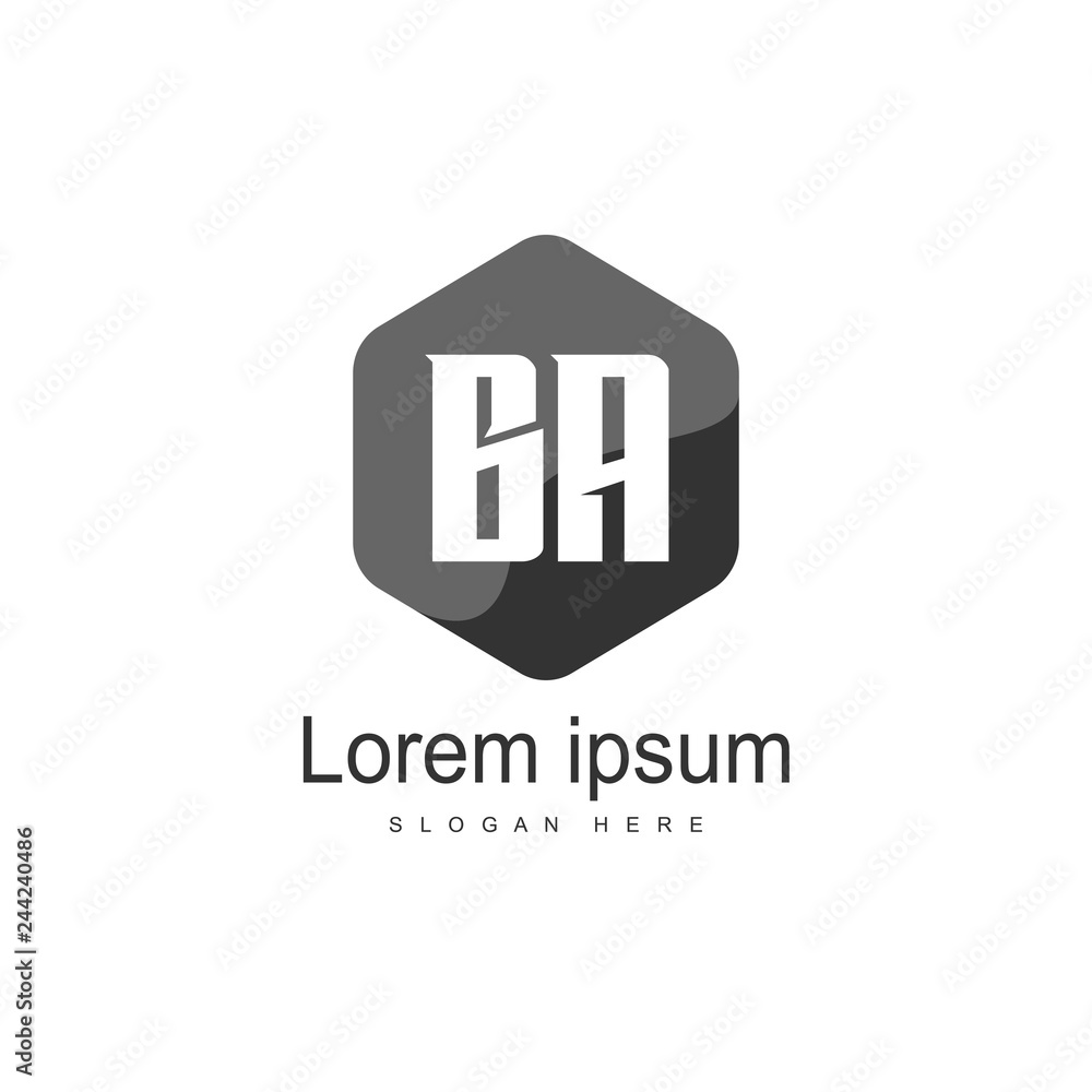 Obraz premium Letter Logo BA Template Vector Design