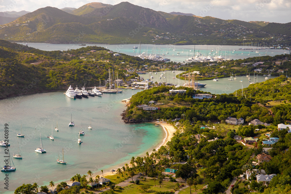 Naklejka premium English Harbour is a natural harbour and settlement on the island of Antigua