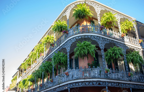 Εκτύπωση καμβά Beautiful building in the French Quarter of New Orleans, Louisiana
