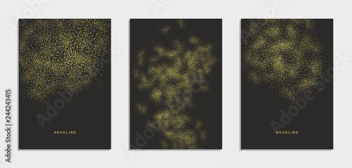 Abstract glowing festive background of dots. Flyer, brochure, corporate identity.