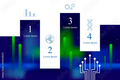 infographic. vector banner. template. web banner, presentation, workflow.