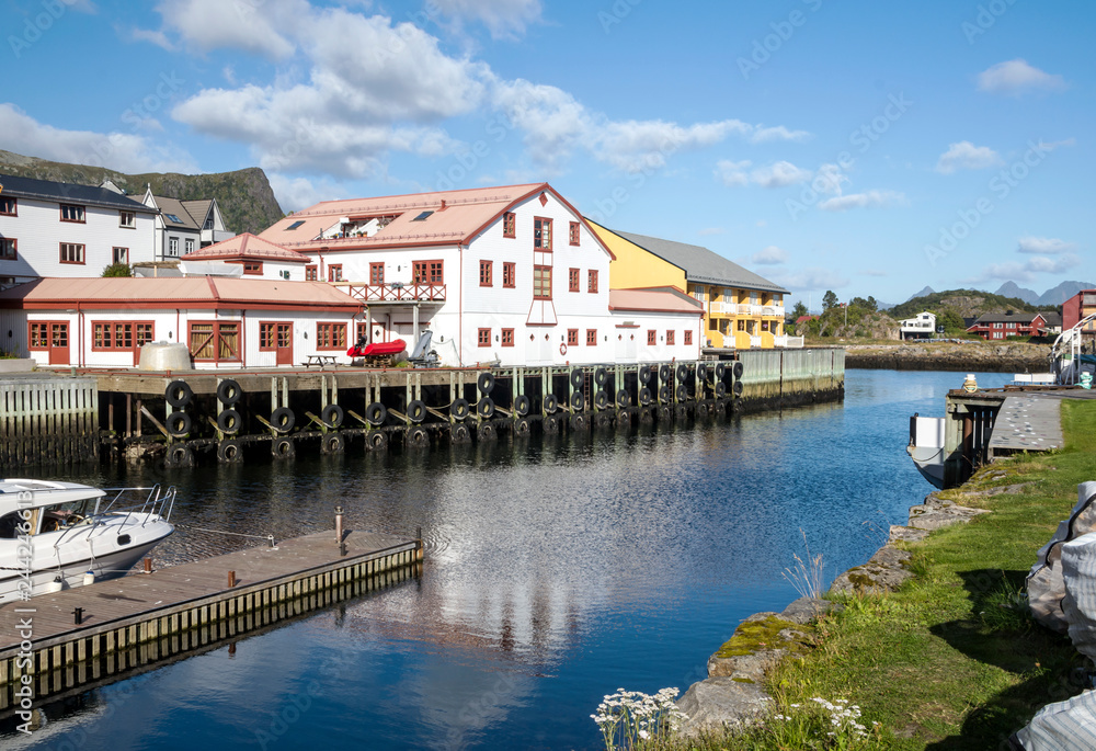 Harstad village in Norway