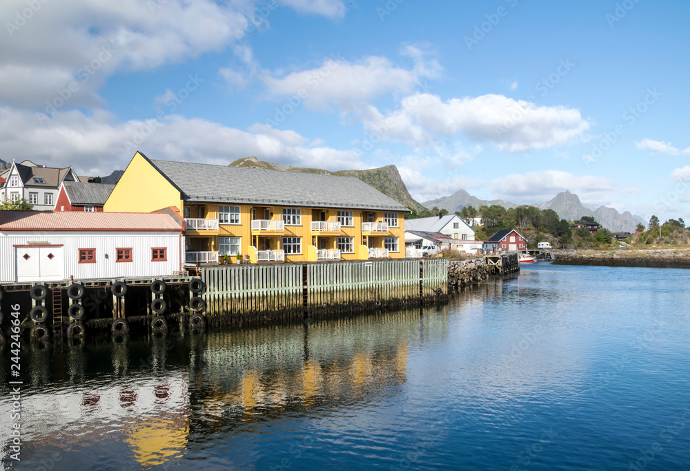 Harstad village in Norway