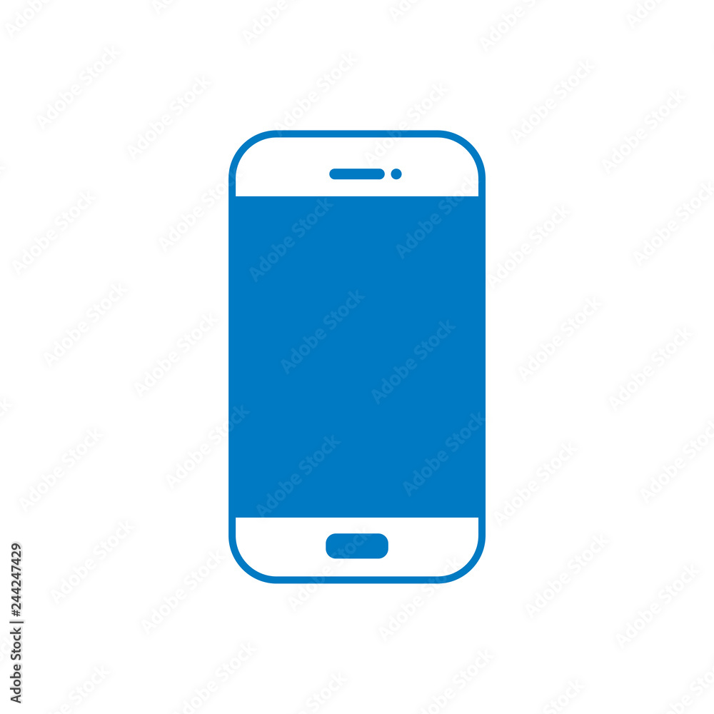 Smartphone - Piktogramm - Symbol - blau Smartphone - Piktogramm - Symbol - blau