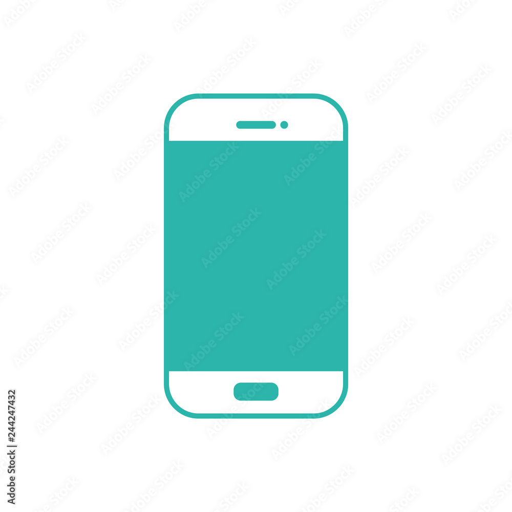 Smartphone - Piktogramm - Symbol - mint Smartphone - Piktogramm - Symbol - mint