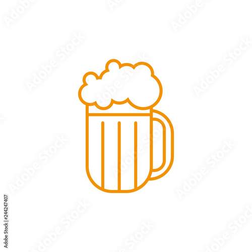 Bier - Piktogramm - Symbol - orange