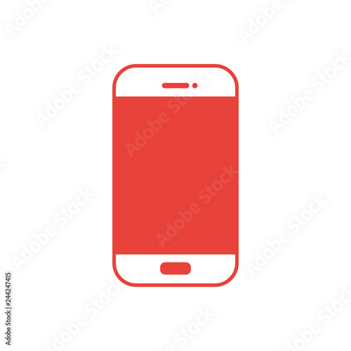 Smartphone - Piktogramm - Symbol - rot