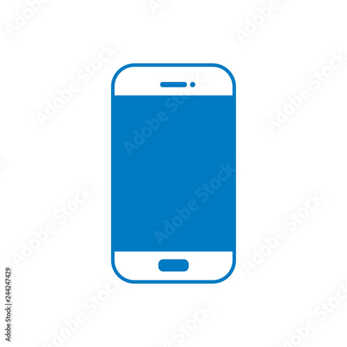 Smartphone - Piktogramm - Symbol - blau