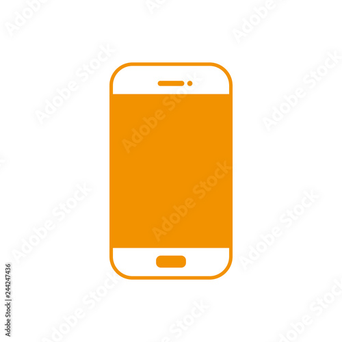 Smartphone - Piktogramm - Symbol - orange