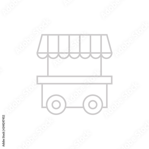 Kiosk - Piktogramm - Symbol - grau