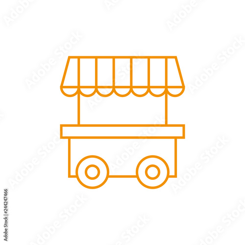 Kiosk - Piktogramm - Symbol - orange