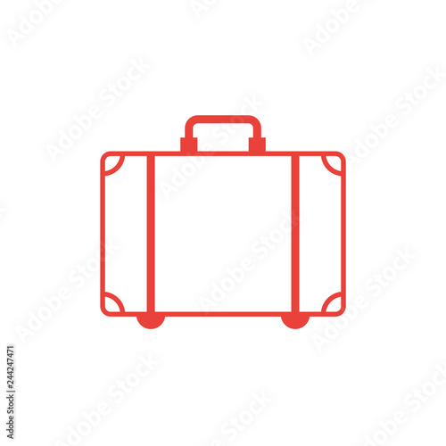 Koffer - Piktogramm - Symbol - rot