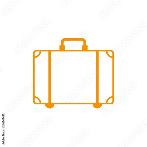 Koffer - Piktogramm - Symbol - orange